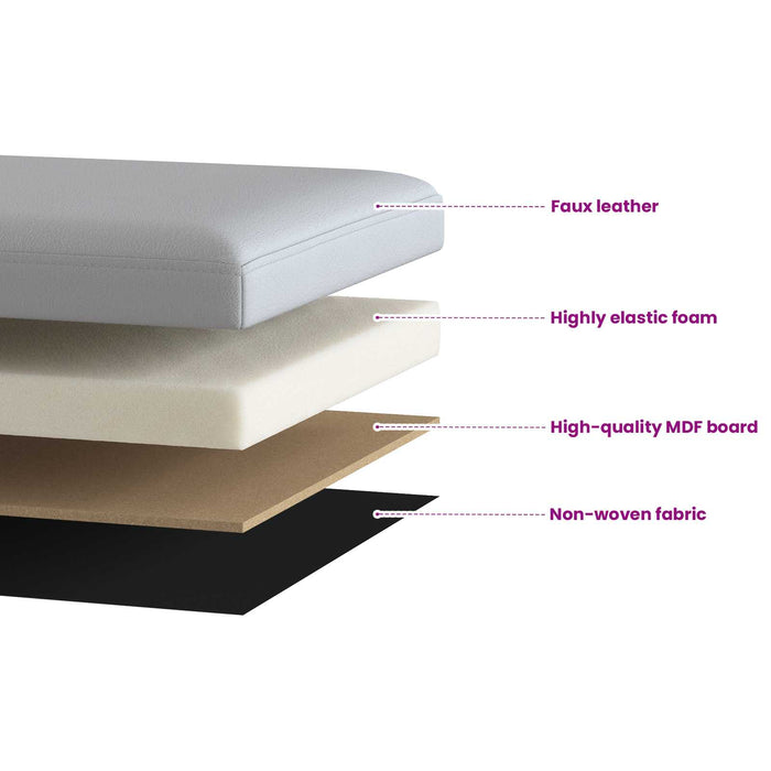 Bancă de depozitare pliabilă Alb 180 kg 80 L 77 x 38 x 38 cm WALTI