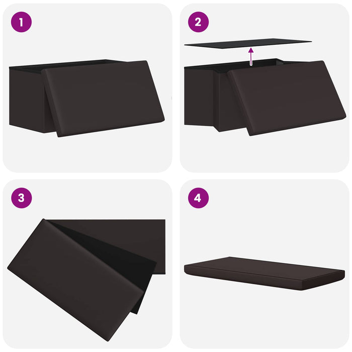Bancă de depozitare pliabilă Maro 180 kg 80 L 77 x 38 x 38 cm WALTI