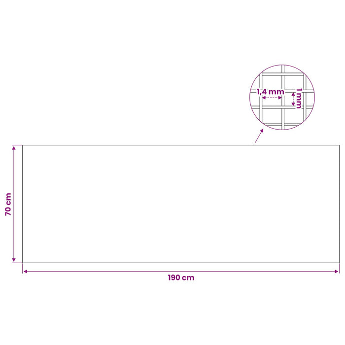 Capac pentru ax de lumină cu cleme 5 buc. 70 x 190 cm Gri WALTI