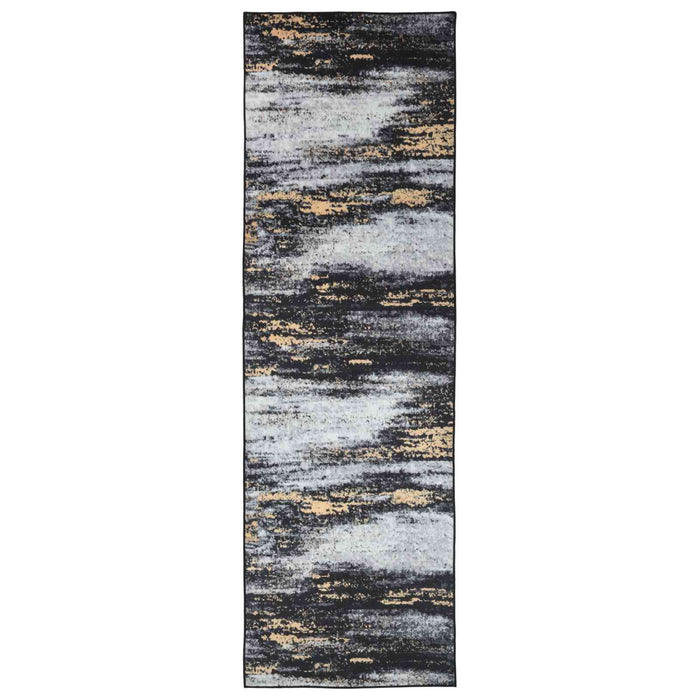 Covor Runner LESAKA Negru și Aur 50 x 150 cm Catifea diamant WALTI