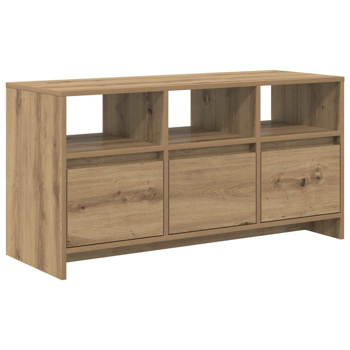 Comodă TV 102 x 37,5 x 52,5 cm Stejar Artizanal Lemn compozit - WALTI WALTI