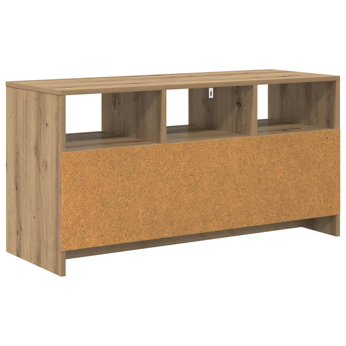 Comodă TV 102 x 37,5 x 52,5 cm Stejar Artizanal Lemn compozit - WALTI WALTI