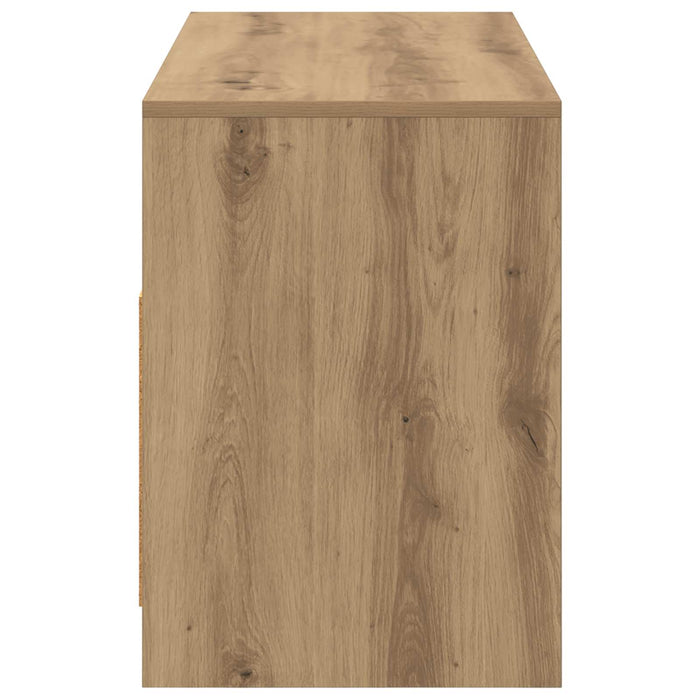 Comodă TV 102 x 37,5 x 52,5 cm Stejar Artizanal Lemn compozit - WALTI WALTI