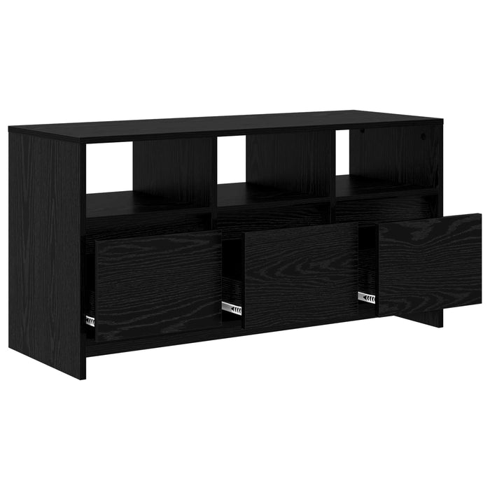 Comodă TV 102 x 37,5 x 52,5 cm Stejar Negru Lemn compozit - WALTI WALTI
