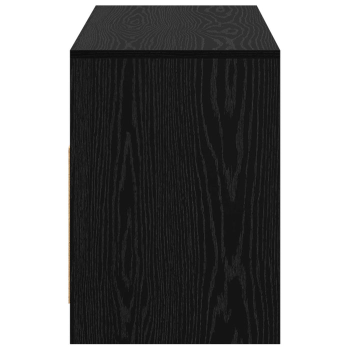 Comodă TV 102 x 37,5 x 52,5 cm Stejar Negru Lemn compozit - WALTI WALTI