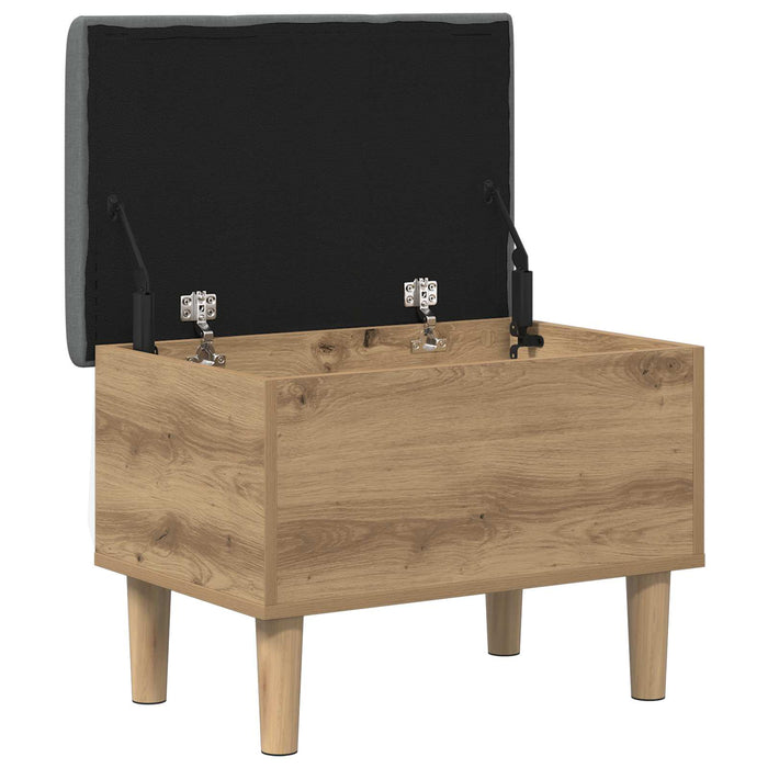 Bancă de depozitare cu perne Stejar Artizanal 62 x 42 x 46 cm WALTI