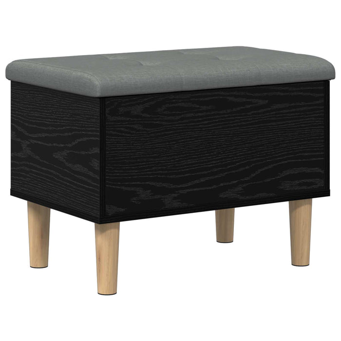 Bancă de depozitare cu perne Stejar Negru 62 x 42 x 46 cm WALTI