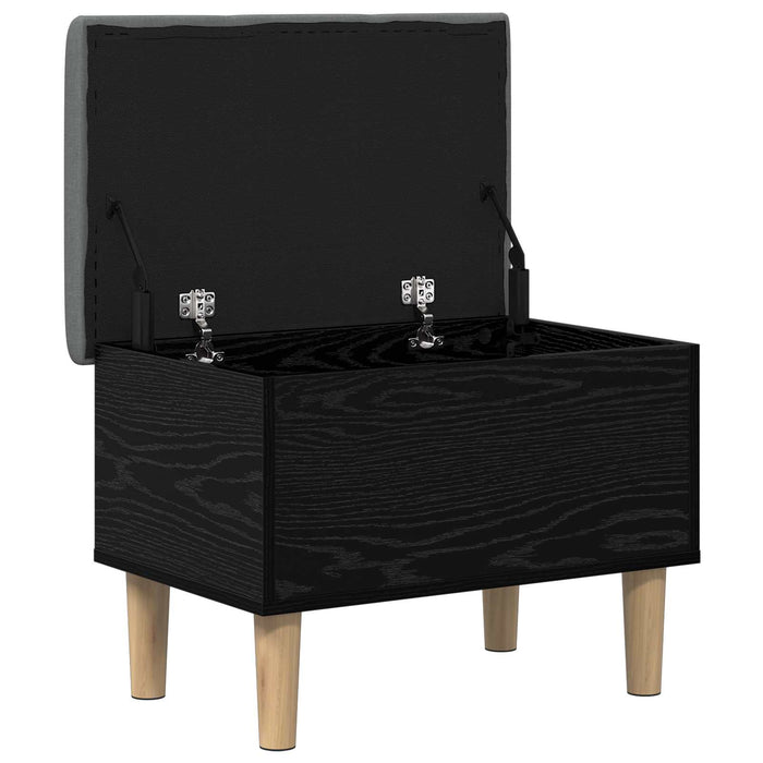 Bancă de depozitare cu perne Stejar Negru 62 x 42 x 46 cm WALTI