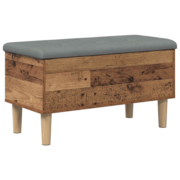 Bancă de depozitare cu perne Lemn de stejar 82 x 42 x 46 cm WALTI