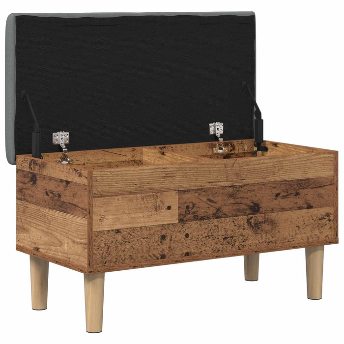 Bancă de depozitare cu perne Lemn de stejar 82 x 42 x 46 cm WALTI