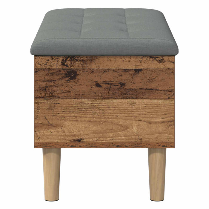 Bancă de depozitare cu perne Lemn de stejar 82 x 42 x 46 cm WALTI