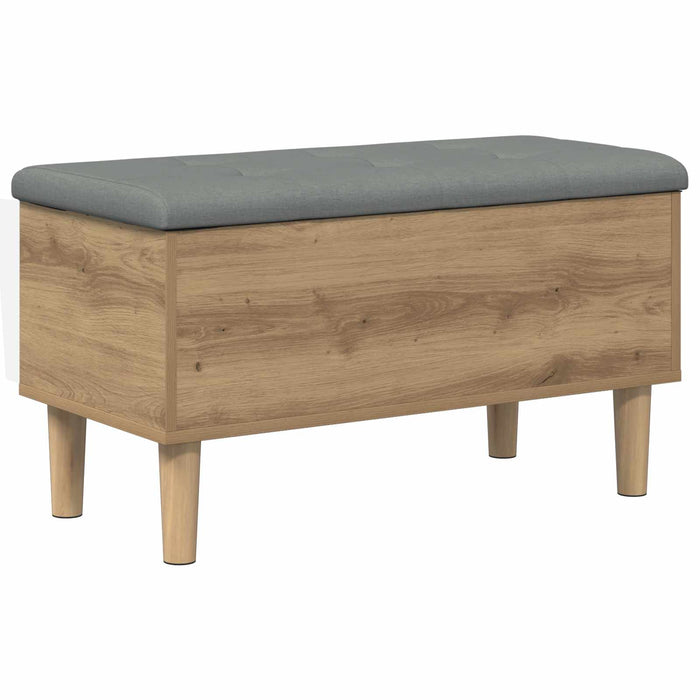 Bancă de depozitare cu perne Stejar Artizanal 82 x 42 x 46 cm WALTI