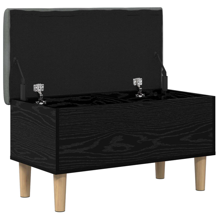 Bancă de depozitare cu perne Stejar Negru 82 x 42 x 46 cm WALTI