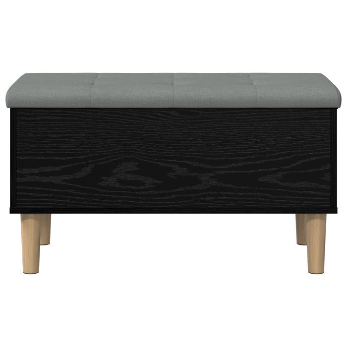 Bancă de depozitare cu perne Stejar Negru 82 x 42 x 46 cm WALTI