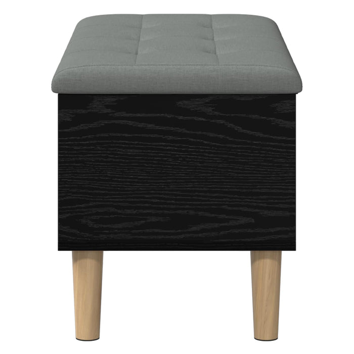 Bancă de depozitare cu perne Stejar Negru 82 x 42 x 46 cm WALTI