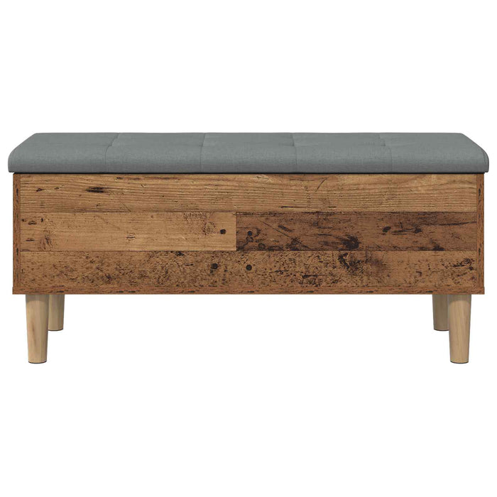 Bancă de depozitare cu perne Lemn de stejar 102 x 42 x 46 cm WALTI