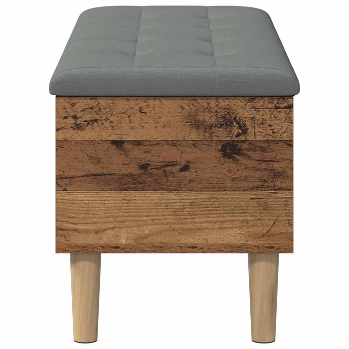 Bancă de depozitare cu perne Lemn de stejar 102 x 42 x 46 cm WALTI