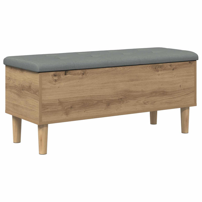 Bancă de depozitare cu perne Stejar Artizanal 102 x 42 x 46 cm - WALTI WALTI