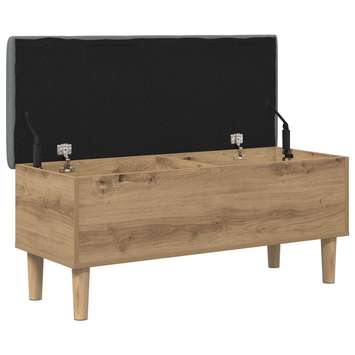 Bancă de depozitare cu perne Stejar Artizanal 102 x 42 x 46 cm - WALTI WALTI