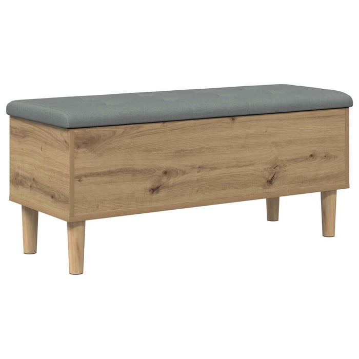 Bancă de depozitare cu perne Stejar Artizanal 102 x 42 x 46 cm - WALTI WALTI