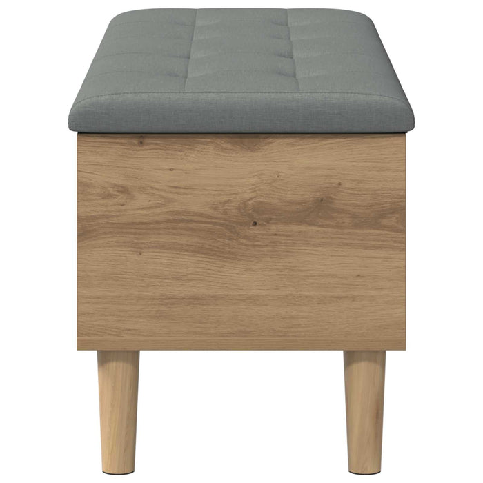 Bancă de depozitare cu perne Stejar Artizanal 102 x 42 x 46 cm - WALTI WALTI