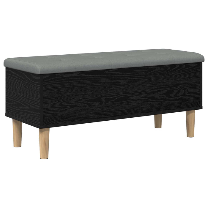 Bancă de depozitare cu perne Stejar Negru 102 x 42 x 46 cm WALTI