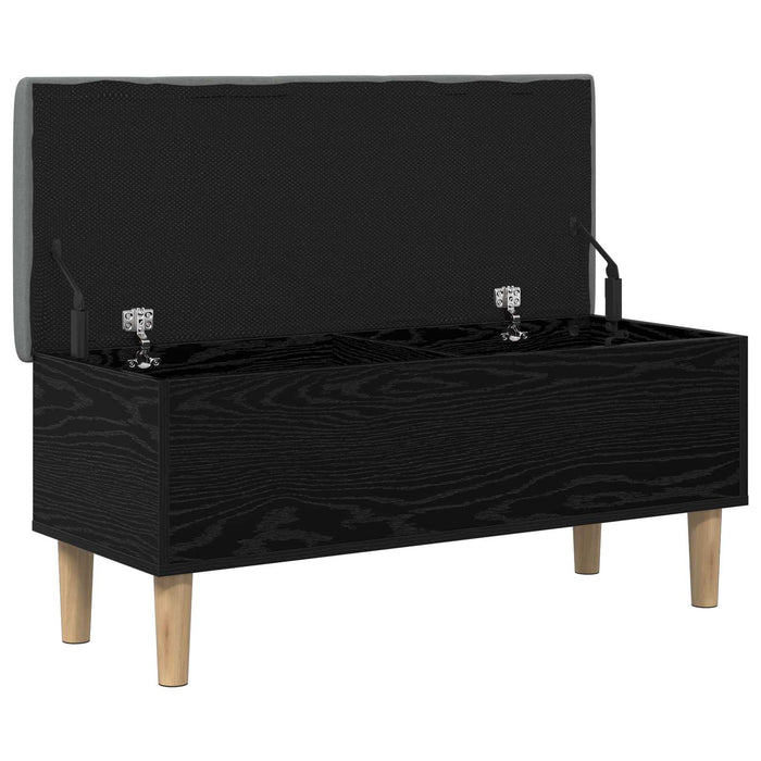 Bancă de depozitare cu perne Stejar Negru 102 x 42 x 46 cm WALTI