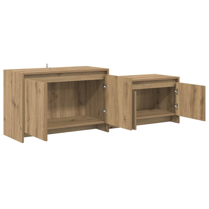Comodă TV 147 x 35 x 50 cm Stejar Artizanal Lemn compozit - WALTI WALTI