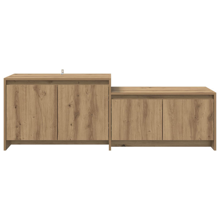 Comodă TV 147 x 35 x 50 cm Stejar Artizanal Lemn compozit - WALTI WALTI