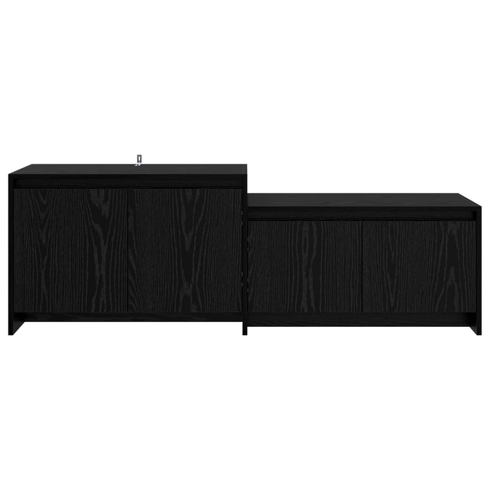 Comodă TV 147 x 35 x 50 cm Stejar Negru Lemn compozit - WALTI WALTI