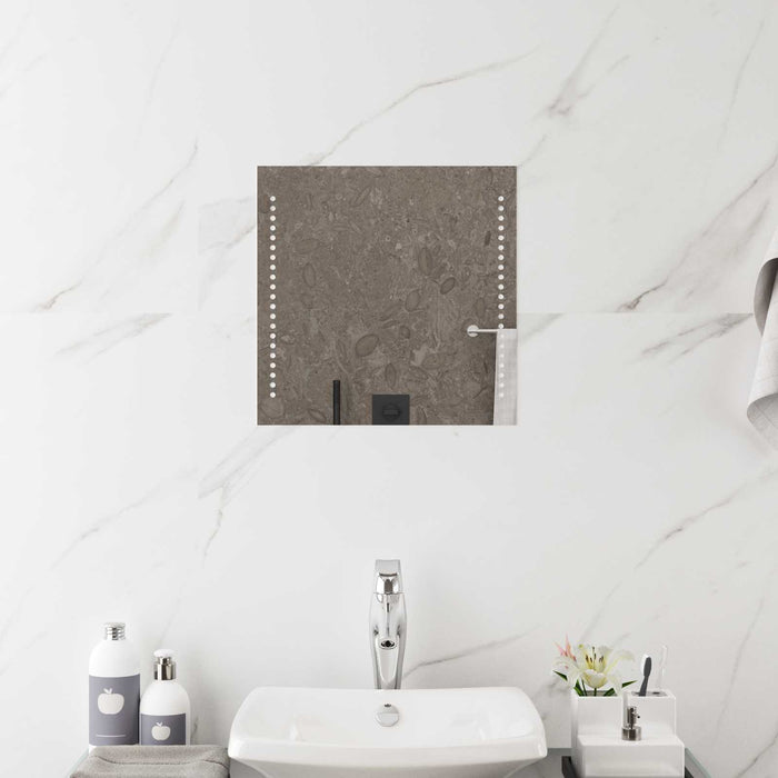 Oglindă de baie cu LED Transparent 40 x 40 cm sticlă securizată WALTI