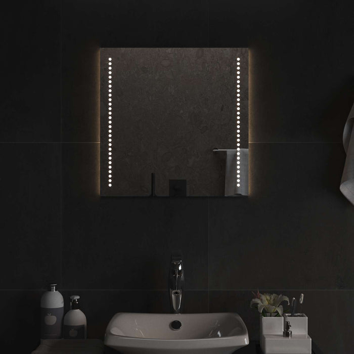 Oglindă de baie cu LED Transparent 50 x 50 cm sticlă securizată WALTI