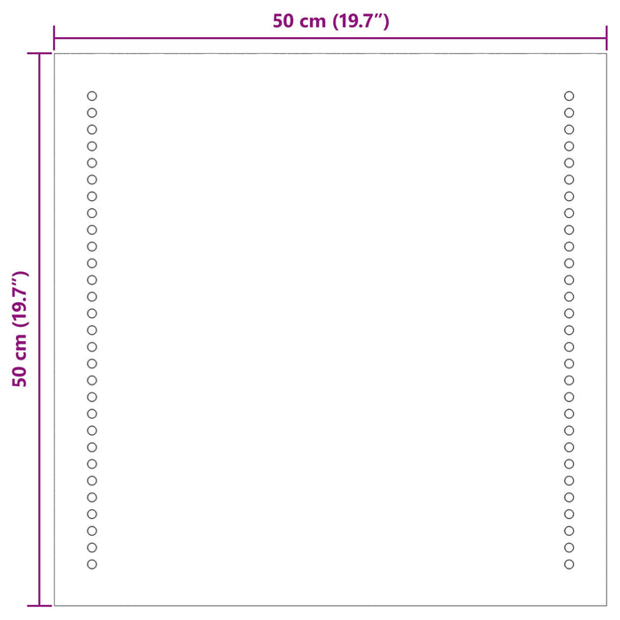 Oglindă de baie cu LED Transparent 50 x 50 cm sticlă securizată WALTI