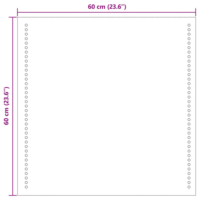 Oglindă de baie cu LED Transparent 60 x 60 cm sticlă securizată WALTI