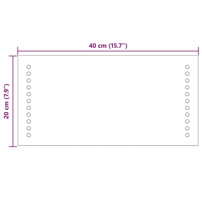 Oglindă de baie cu LED Transparent 40 x 20 cm sticlă securizată WALTI