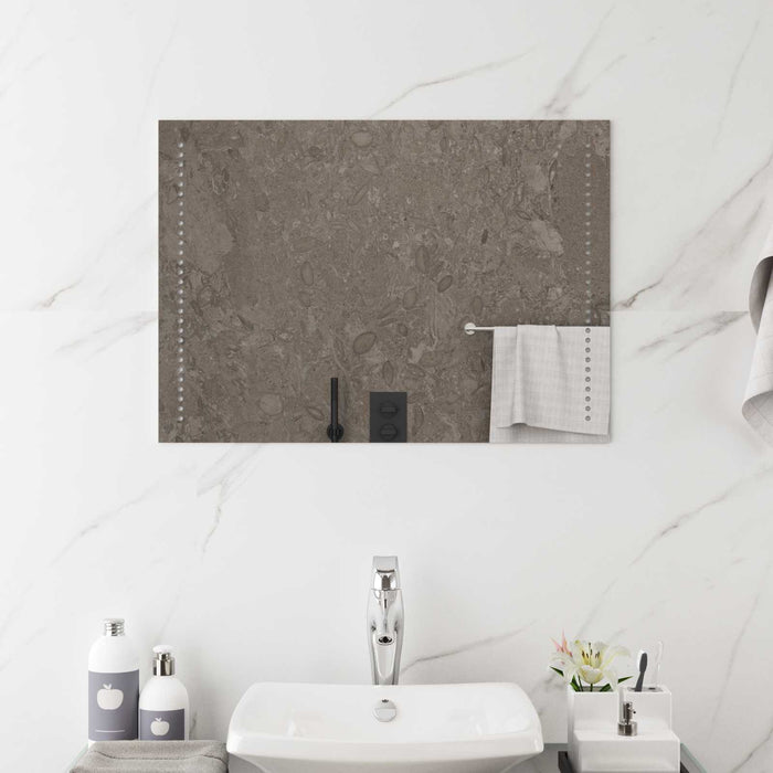 Oglindă de baie cu LED Transparent 70 x 50 cm sticlă securizată WALTI