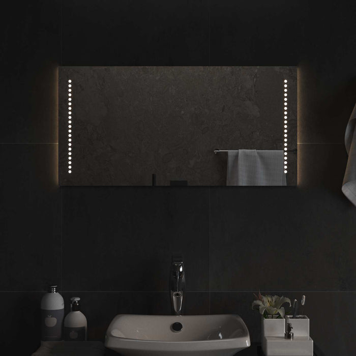 Oglindă de baie cu LED Transparent 80 x 40 cm sticlă securizată WALTI