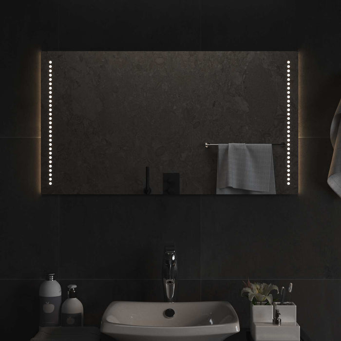 Oglindă de baie cu LED Transparent 90 x 50 cm sticlă securizată - WALTI WALTI