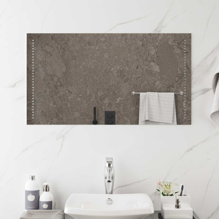 Oglindă de baie cu LED Transparent 90 x 50 cm sticlă securizată - WALTI WALTI