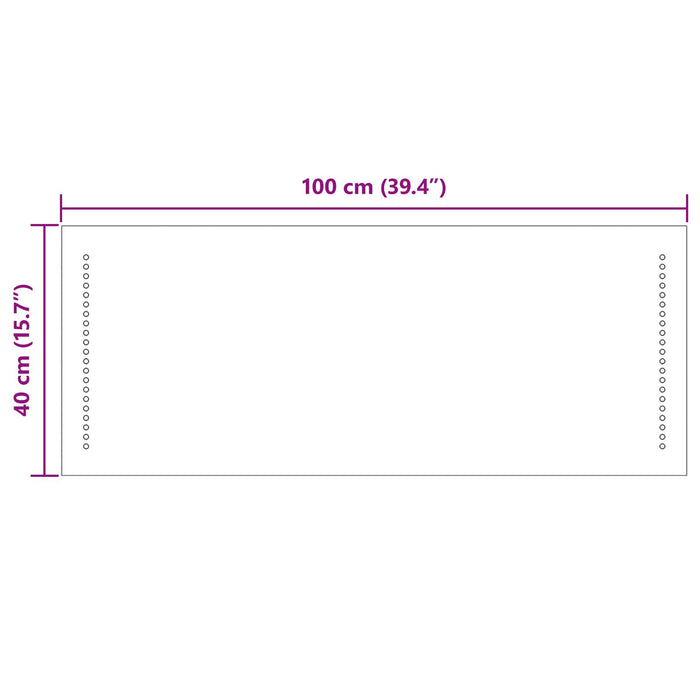 Oglindă de baie cu LED Transparent 100 x 40 cm Dreptunghiular WALTI