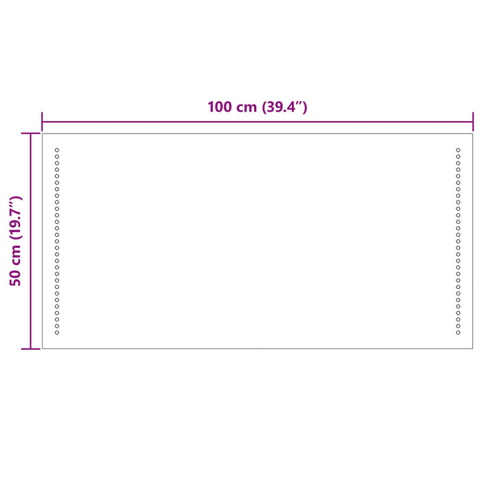 Oglindă de baie cu LED Transparent 100 x 50 cm Dreptunghiular - WALTI WALTI