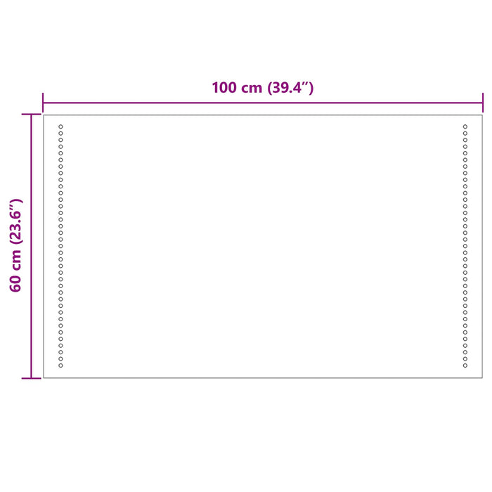 Oglindă de baie cu LED Transparent 100 x 60 cm Dreptunghiular - WALTI WALTI