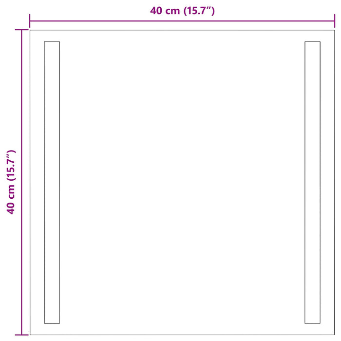 Oglindă de baie cu LED Transparent 40 x 40 cm sticlă securizată WALTI