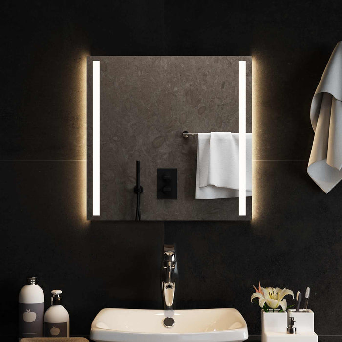 Oglindă de baie cu LED Transparent 50 x 50 cm sticlă securizată WALTI