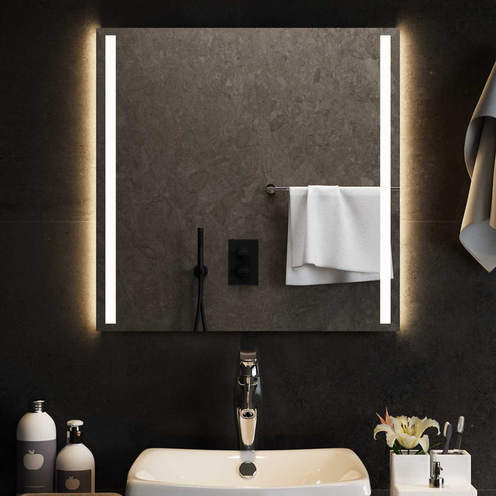 Oglindă de baie cu LED Transparent 60 x 60 cm sticlă securizată WALTI