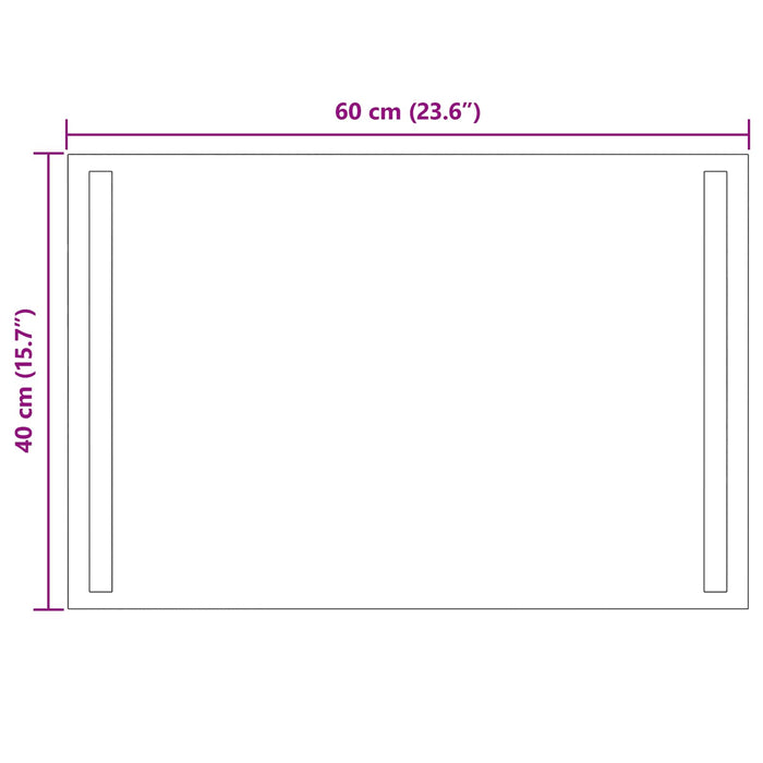 Oglindă de baie cu LED Transparent 60 x 40 cm sticlă securizată WALTI