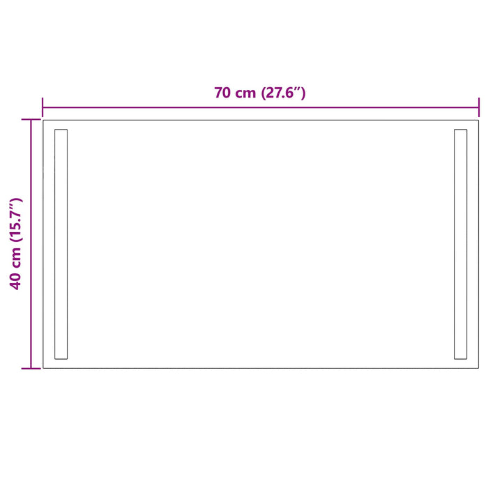 Oglindă de baie cu LED Transparent 70 x 40 cm sticlă securizată WALTI