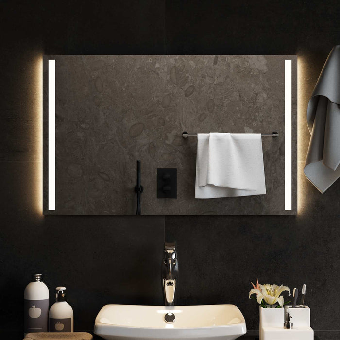 Oglindă de baie cu LED Transparent 80 x 50 cm sticlă securizată WALTI