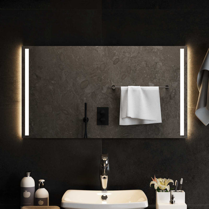 Oglindă de baie cu LED Transparent 90 x 50 cm sticlă securizată WALTI