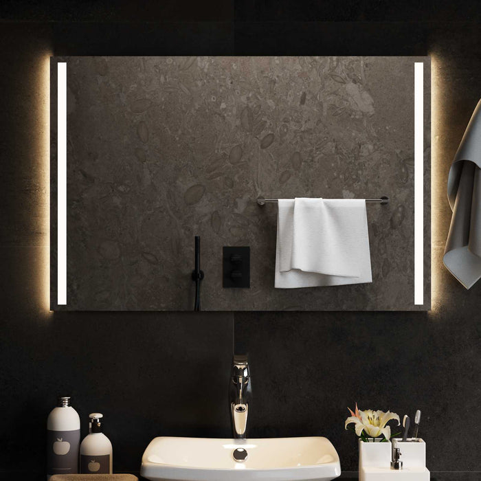 Oglindă de baie cu LED Transparent 90 x 60 cm sticlă securizată WALTI